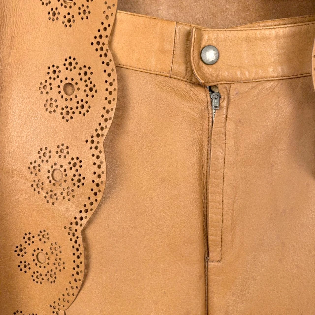 Conjunto Saia de Couro Vintage Anos 70 da Second Skin Boho Prairie Cowgirl – photo 3